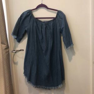 💙 denim off the shoulder dress 💙